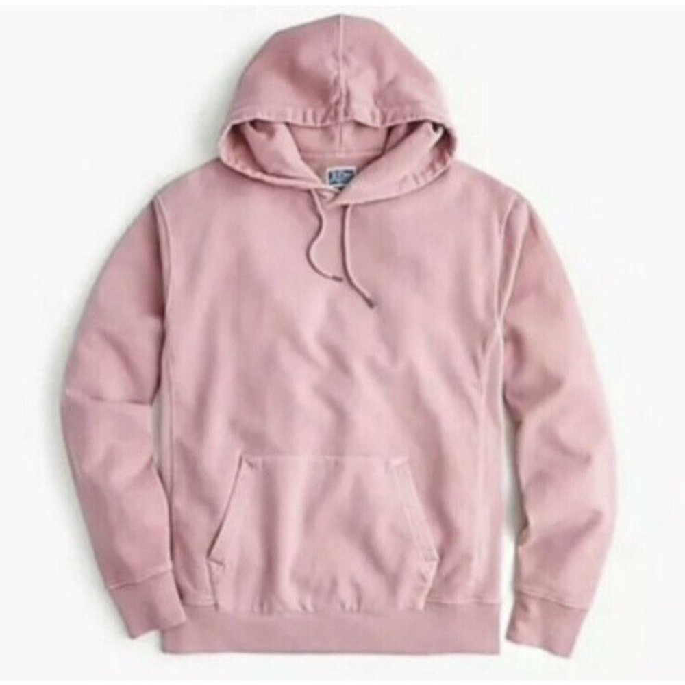 J. Crew Garment Dyed French Terry Hoodie Pink - Picture 1 of 4